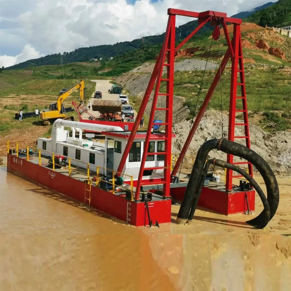 Draga de sucção a jato para limpeza de lodo de lagoa