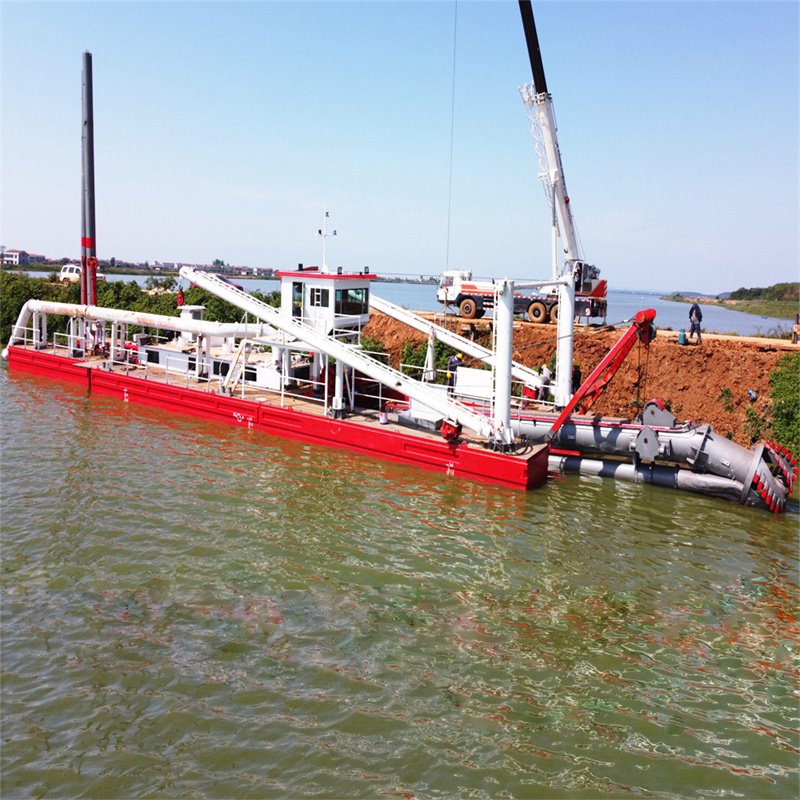 Equipamento de dragagem de areia com cabeça de corte